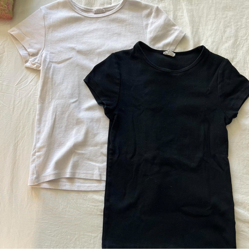 Cotton On Black and White Short Sleeve Tees